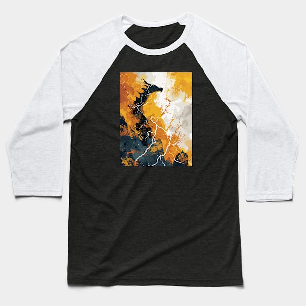 Lightning dragon deity Baseball T-Shirt by etherElric